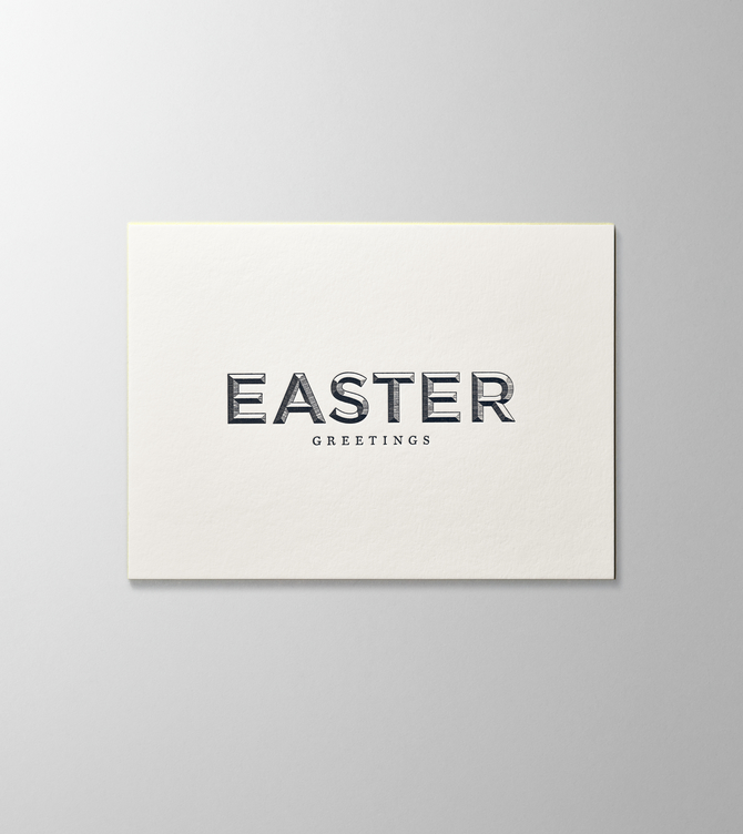 Hieronymus Greetingcards Easter Greeting Card Easter Greetings Cotton Linen Cream A004139 A5