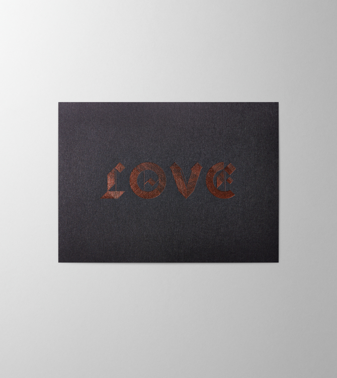 Hieronymus Valentine's Day Greetingcards Greeting Card Love Black Silver A003459 A5