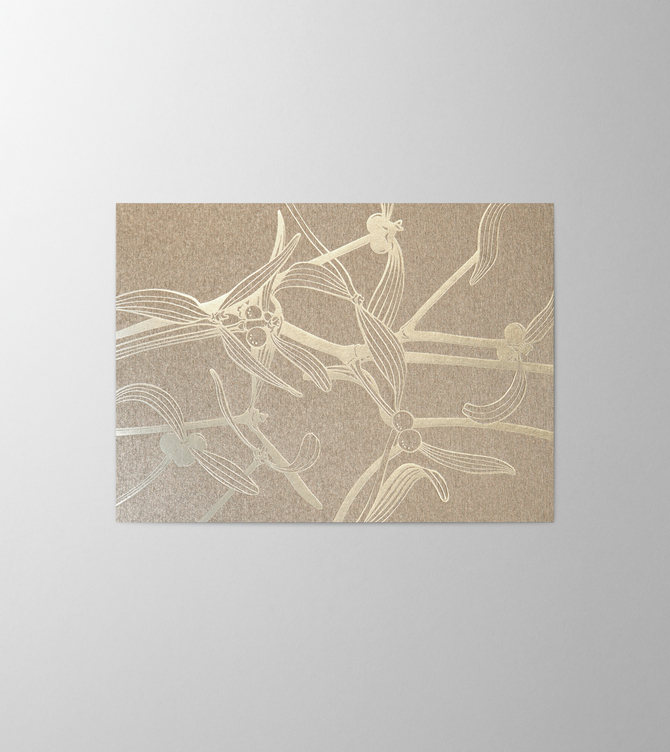 Hieronymus Christmas Greetingcards Greeting Card Mistletoe Sandgold A005267 A5