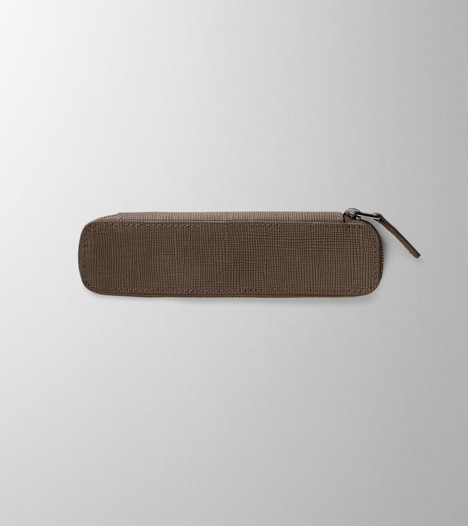 Hieronymus Small Leather Goods Pen Case Small Grain Taupe A005205