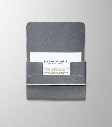 Hieronymus small leather goods business card holder smoke a004874 detail2