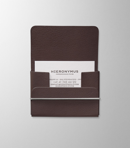 Hieronymus small leather goods business card holder brown a005214 detail2