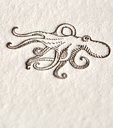 Hieronymus letterheads letterhead octopus a4 white cream 50 sheets a000175 detail1