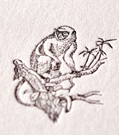 Hieronymus letterheads letterhead monkey a4 white red 50 sheets a000156 detail1