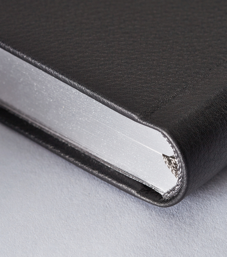 Hieronymus notebooks leather notebook h4 cow leather black a000662 detail1