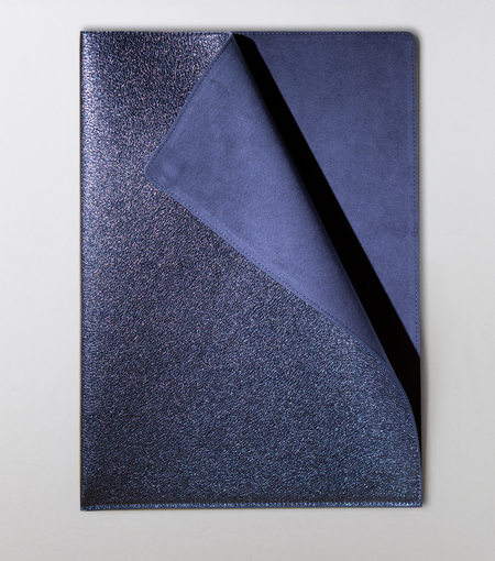 Hieronymus small leather goods single leather folder a4 metallic dark blue a005652 a005652 f2.jpg