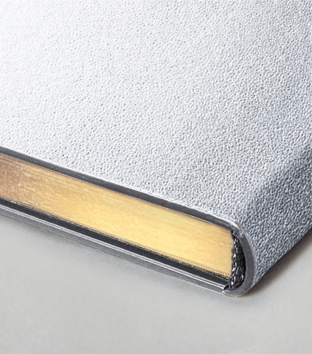 Hieronymus notebook soft notebooks leather notebook soft h5 metallic silver a005622 h5