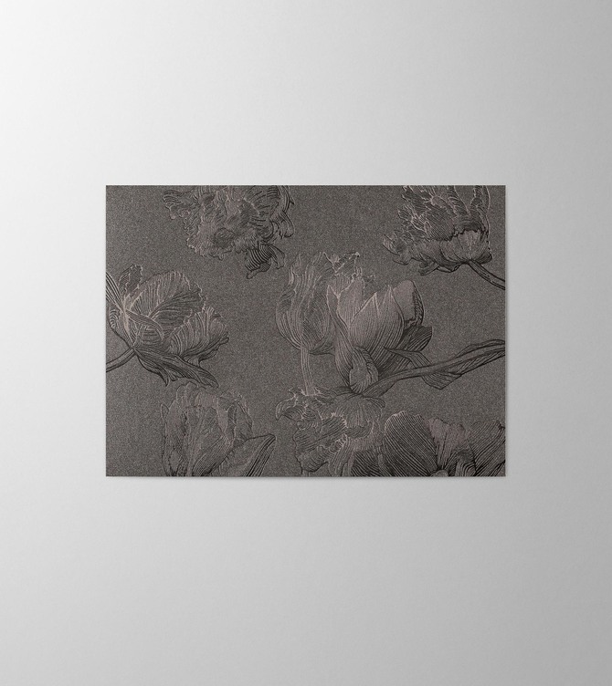 Hieronymus Greetingcards Greeting Card Tulipa Graphite Black A005860