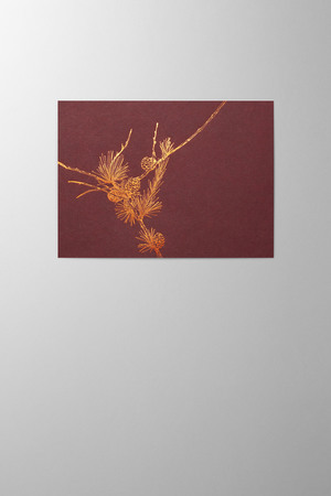 Hieronymus Greetingcards Christmas Greeting Card Larix Maple Red A005879
