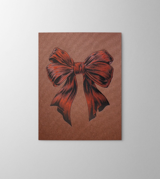 Hieronymus Christmas Greetingcards Greeting Card Festive Bow Copper A005905 Greeting Card Detailestive Bow Copper