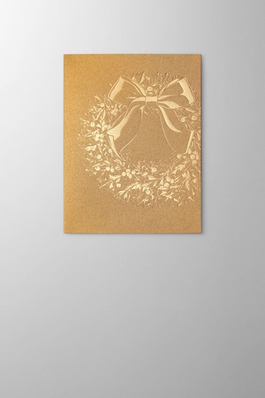Hieronymus Christmas Greetingcards Greeting Card Ilex Wreath Classic Gold A005911 