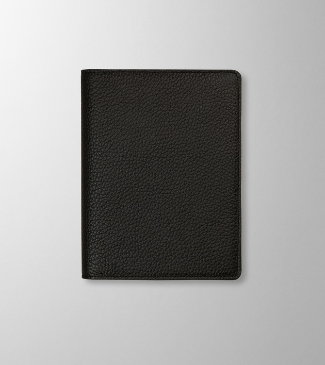 Hieronymus Small Leather Goods Notebooks Leather Leather Cover Notes Black A005887 