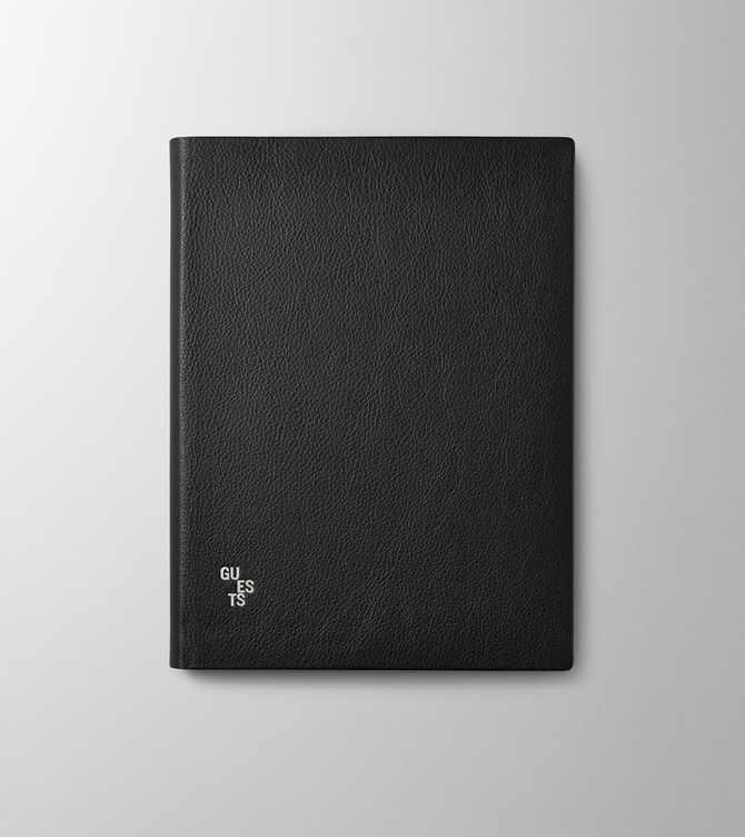 Hieronymus Topics Guestbook H4 Leather Black A000654 H4