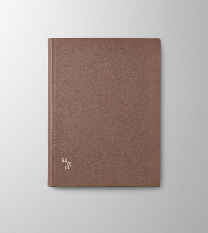 Hieronymus Topics Guestbook H4 Leather Taupe A000655 H4