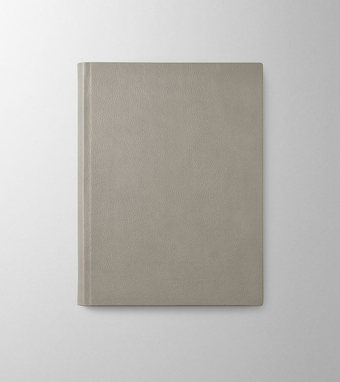 Hieronymus Notebooks Leather Notebook H4 Leather Light Grey A000665 H4