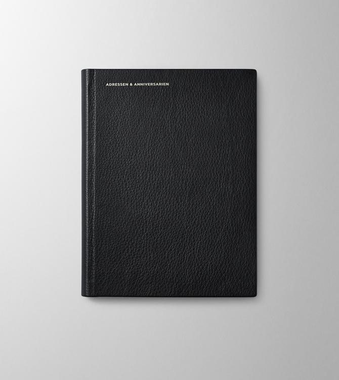 Hieronymus Topics Addresses & Anniversaries H5 Leather Black A000694 H5