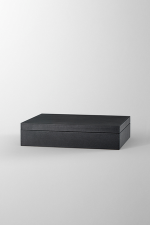 Hieronymus Writingfurniture Letter Case Large Cow Leather Black Sand A000838 Totalview