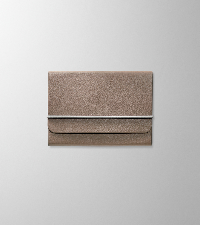 Hieronymus Small Leather Goods Business Card Holder Taupe A004871 Totalview