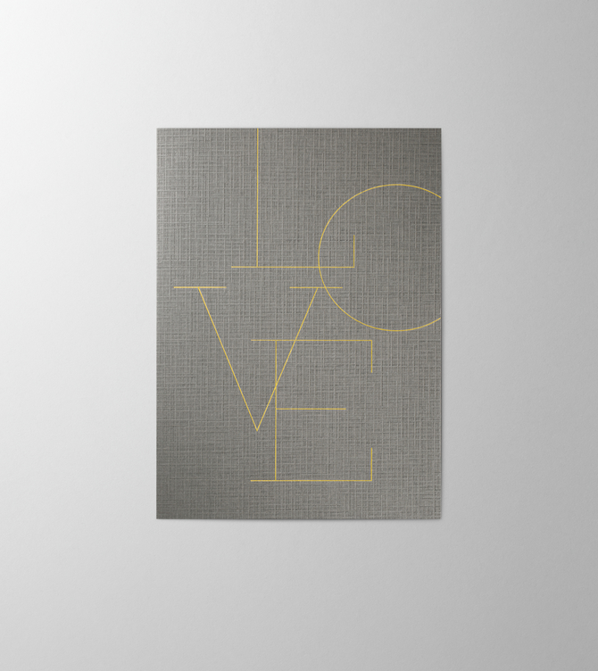Hieronymus Valentine's Day Greetingcards Greeting Card Love Letters Flannel Gold A005293 A5