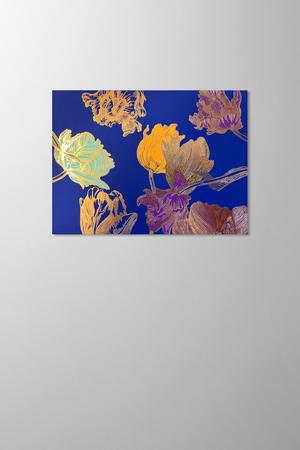 Hieronymus Easter Greetingcards Birthday Greeting Card Tulipa Cobalt Rose Gold A005648 