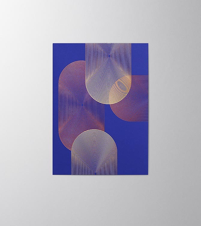 Hieronymus Greetingcards Christmas Birthday Greeting Card New York Cobalt A005735 A5