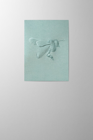 Hieronymus Greetingcards Easter Greeting Card Bee Aqua Silver A005758 