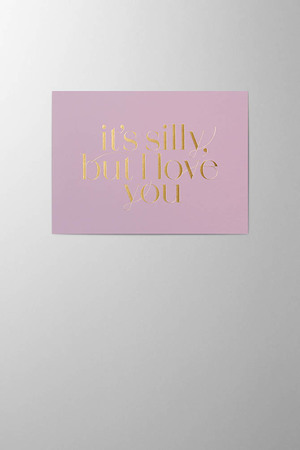 Hieronymus Greetingcards Valentine's Day Greeting Card It's silly but I love you Lilac A005808 A005808 A.jpg