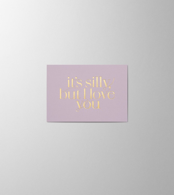 Hieronymus Small A6 Greeting Card It's silly but I love you Lilac Small A005836 A005836 Lilac.jpg