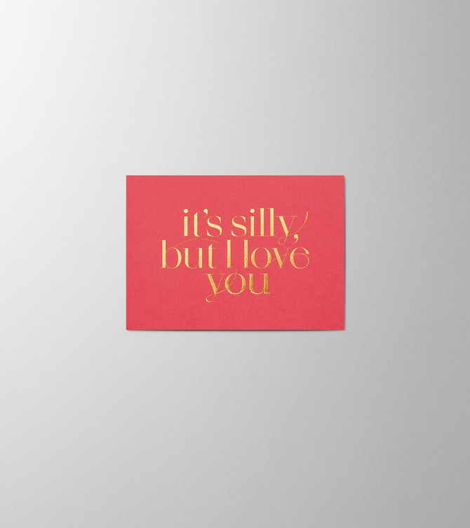 Hieronymus Small A6 Greeting Card It's silly but I love you Corallo Small A005837 A005837 Corallo.jpg