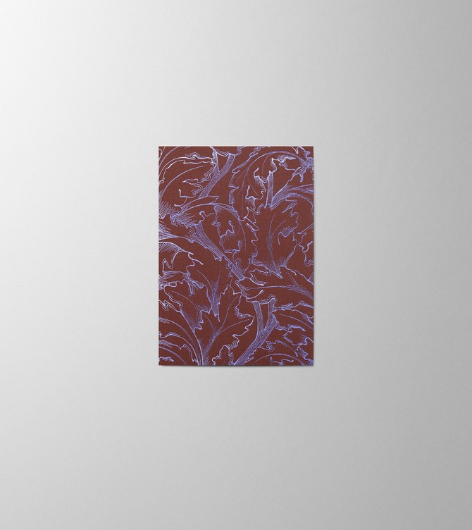 Hieronymus Small A6 Greeting Card Acanthus Bordeaux Small A005847 A005847 Bordeaux.jpg