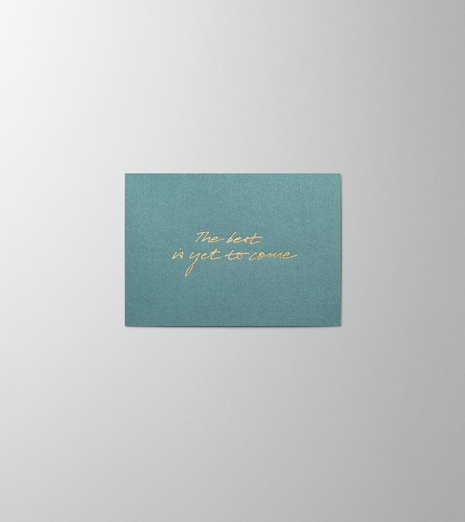 Hieronymus New Year Small A6 Greeting Card The Best Is Yet To Come Petrol Small A005855 A005855 Petrol.jpg