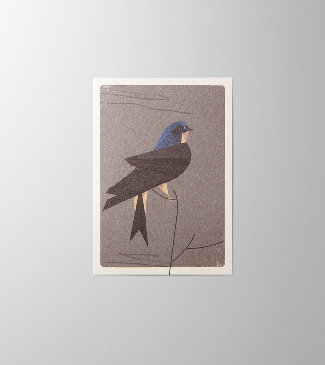 Hieronymus Greeting Card Housemartin Granite A000567 A6