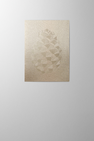 Hieronymus Greetingcards Greeting Card Pine Cone Brown Silver A000622 A5
