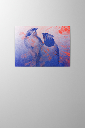 Hieronymus Valentine's Day Greetingcards Greeting Card Lovebirds Ultramarine A003553 A5
