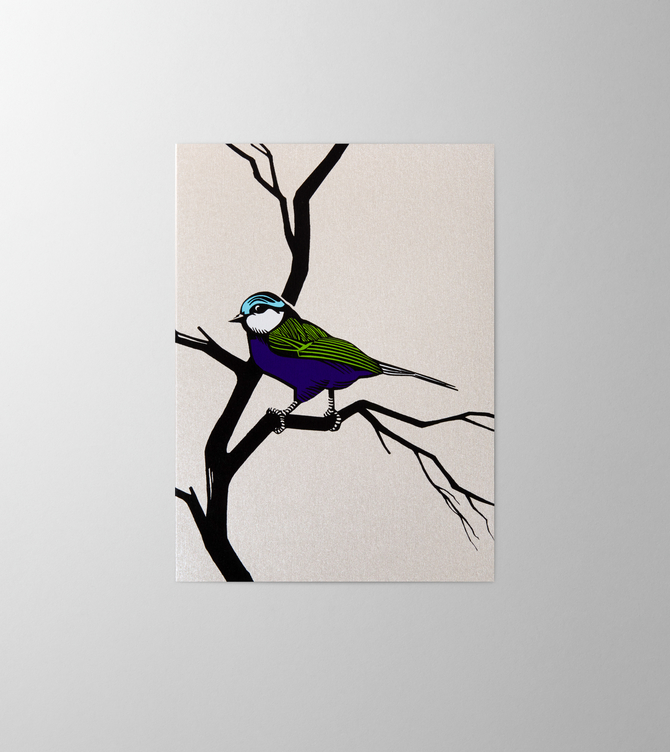 Hieronymus Greetingcards Greeting Card Bird Light Silver A005254 A5