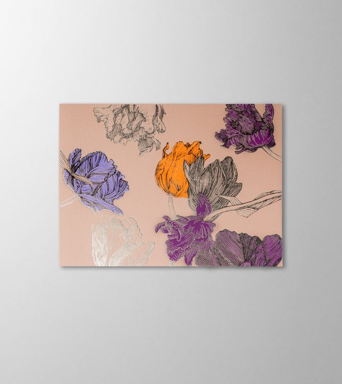 Hieronymus Easter Mother's Day Birthday Greetingcards Greeting Card Tulipa Rosewood Silver A005644 